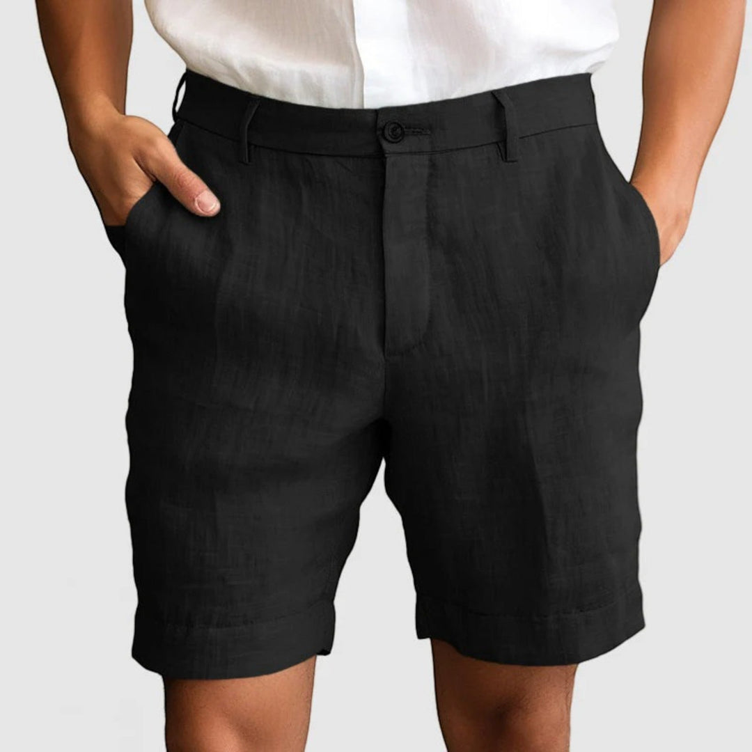 Pantalones cortos casuales con cierre de botones para hombre | verano