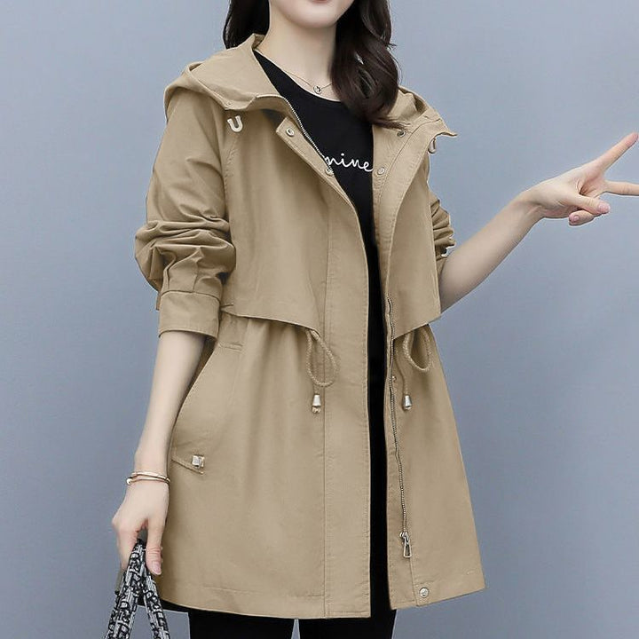 Sienna Parka Donna Casual με Κουκούλα – Ελαφρύ Μπουφάν με Ρυθμιζόμενη Μέση και Μοντέρνα Εφαρμογή