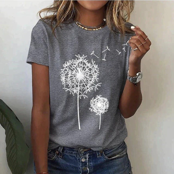 Amandine | Komfortabel dame T-shirt med rund hals | Kortærmet