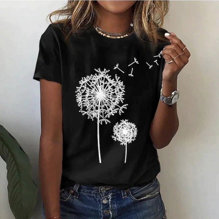 Amandine | Komfortabel dame T-shirt med rund hals | Kortærmet