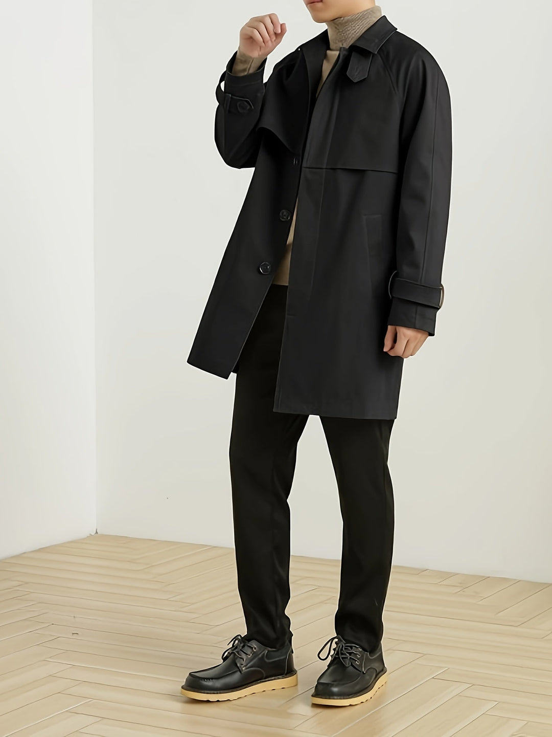 Henry Trenčkot Pánský Klasický – Elegantní Dlouhý Kabát Regular Fit z Bavlněné Směsi