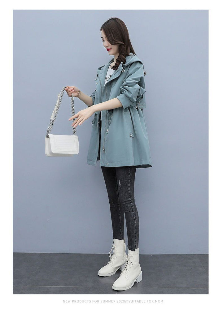 Sienna Parka Donna Casual με Κουκούλα – Ελαφρύ Μπουφάν με Ρυθμιζόμενη Μέση και Μοντέρνα Εφαρμογή