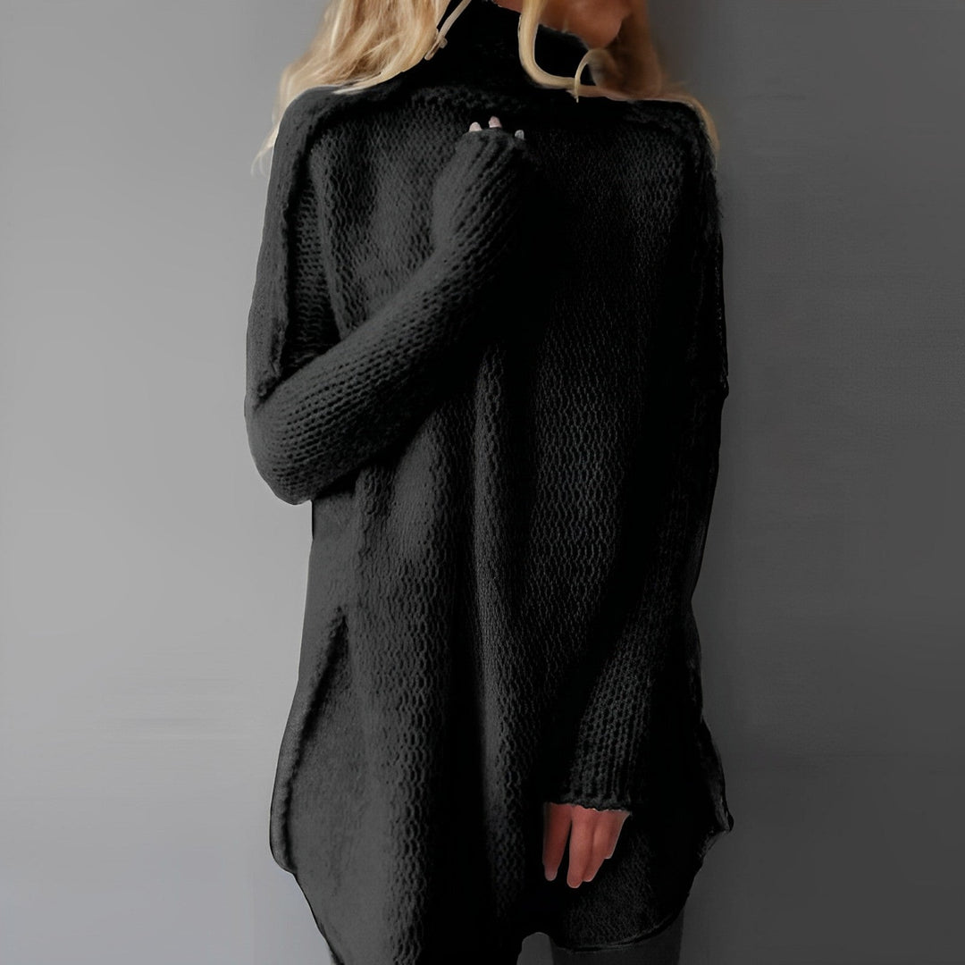 Suéter Largo de Invierno Cuello Alto para Mujer | Casual