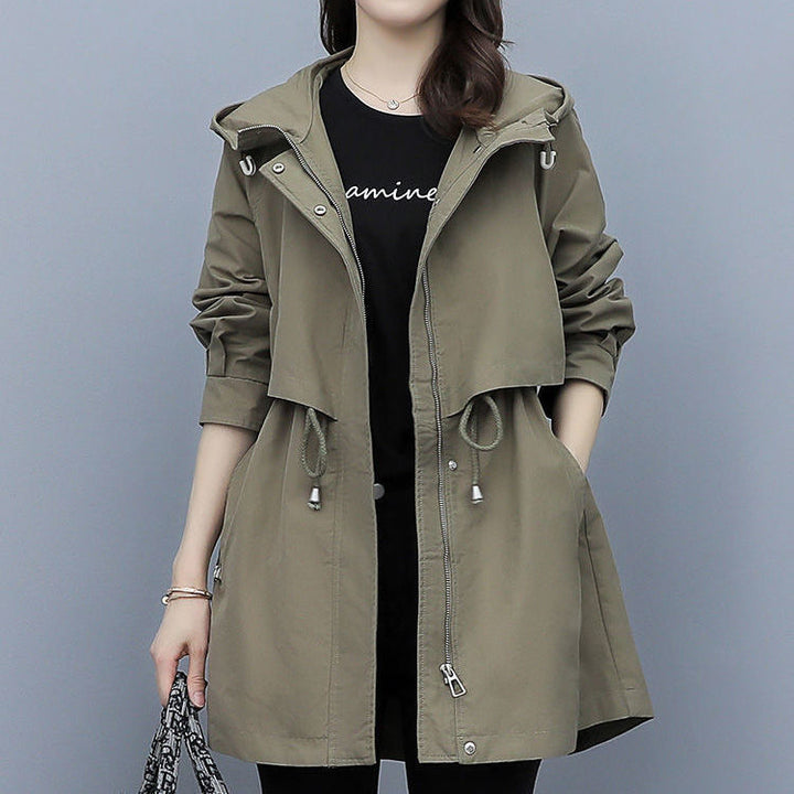 Sienna Parka Donna Casual με Κουκούλα – Ελαφρύ Μπουφάν με Ρυθμιζόμενη Μέση και Μοντέρνα Εφαρμογή