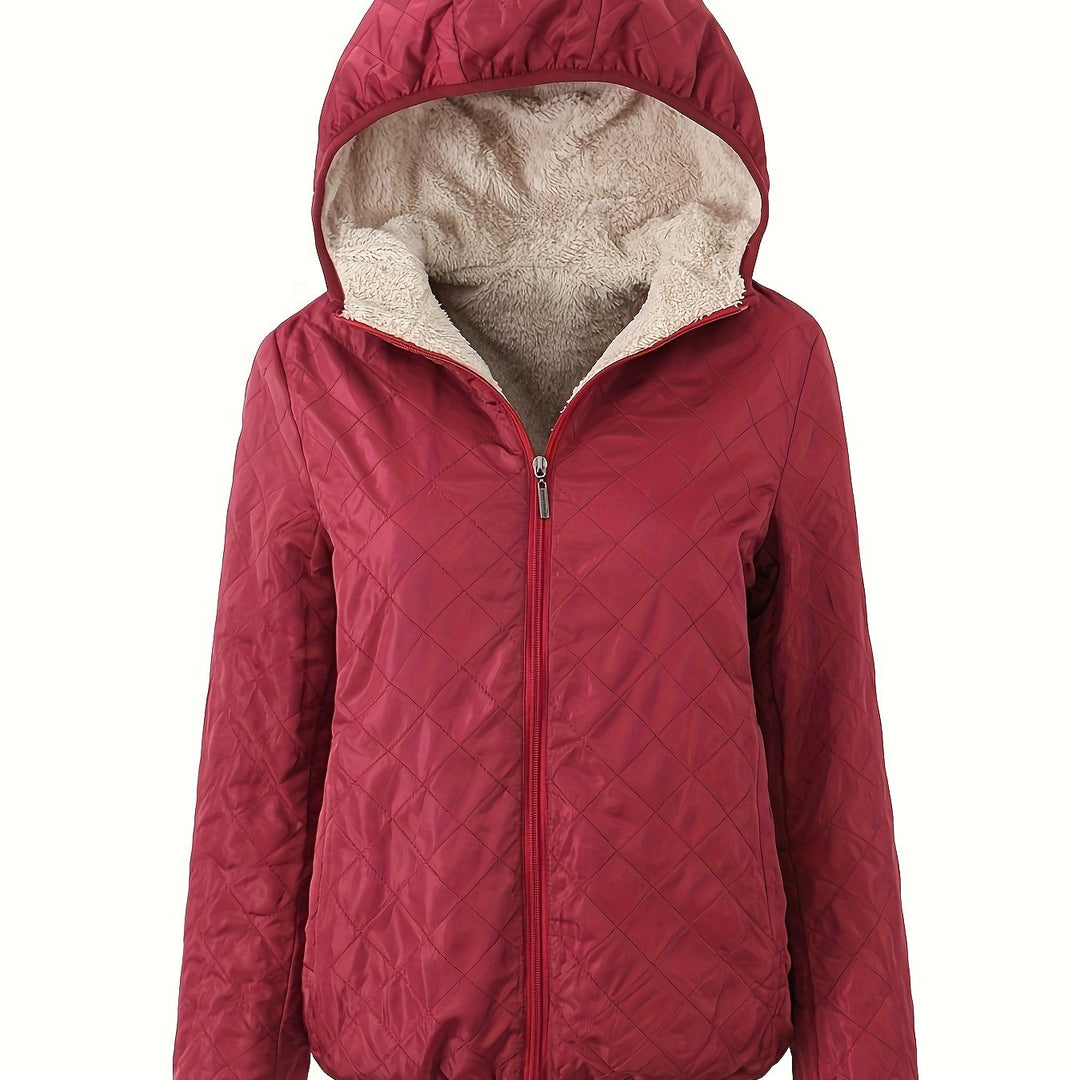 Solana Chaqueta Acolchada para Mujer – Abrigo Invernal con Capucha y Forro Suave