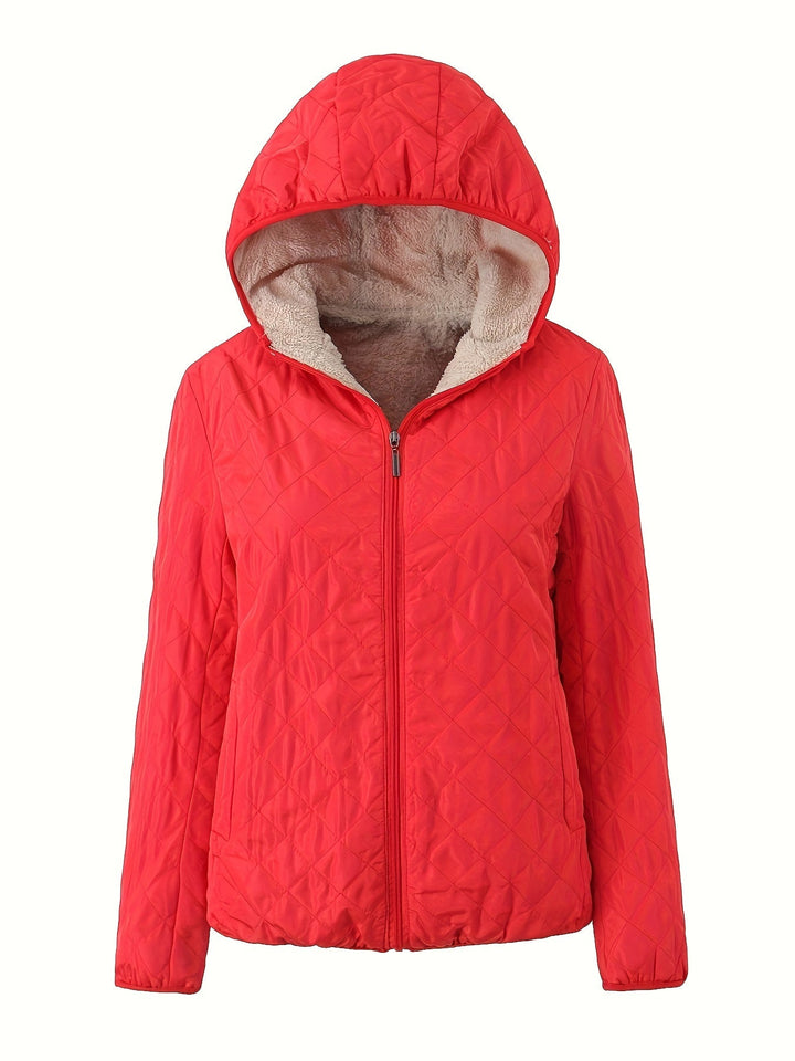 Solana Chaqueta Acolchada para Mujer – Abrigo Invernal con Capucha y Forro Suave