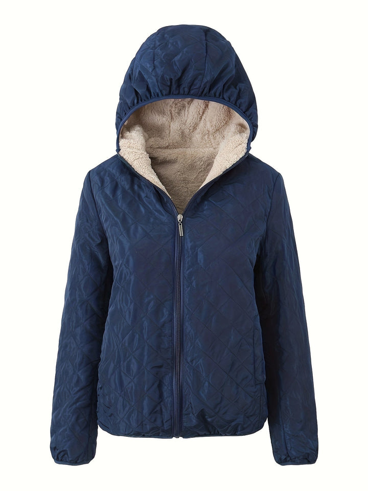 Solana Chaqueta Acolchada para Mujer – Abrigo Invernal con Capucha y Forro Suave