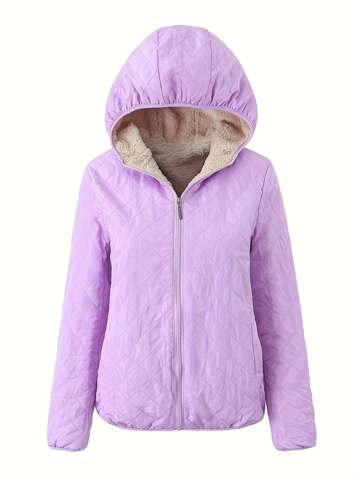 Solana Chaqueta Acolchada para Mujer – Abrigo Invernal con Capucha y Forro Suave