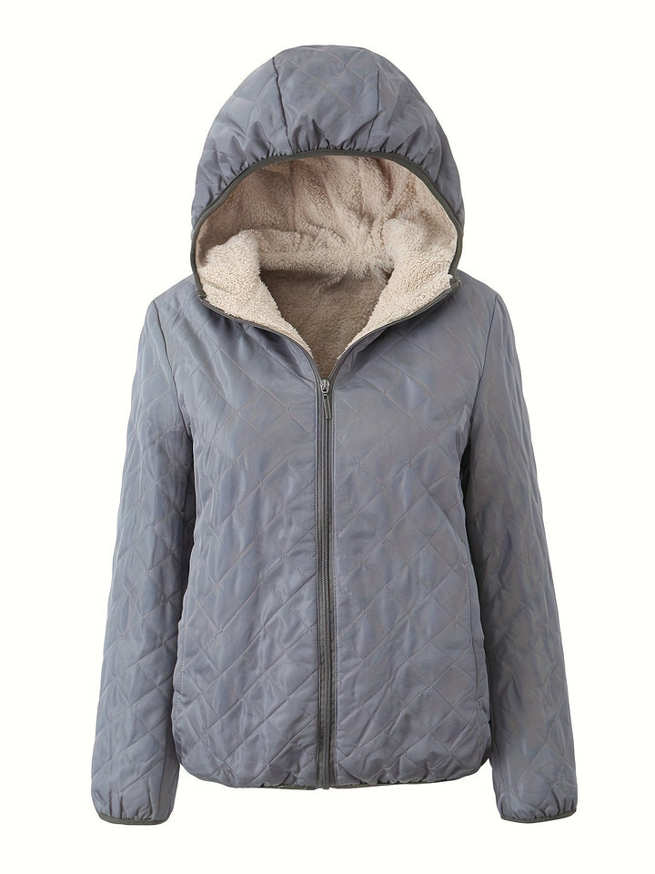Solana Chaqueta Acolchada para Mujer – Abrigo Invernal con Capucha y Forro Suave