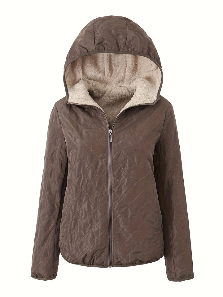 Solana Chaqueta Acolchada para Mujer – Abrigo Invernal con Capucha y Forro Suave