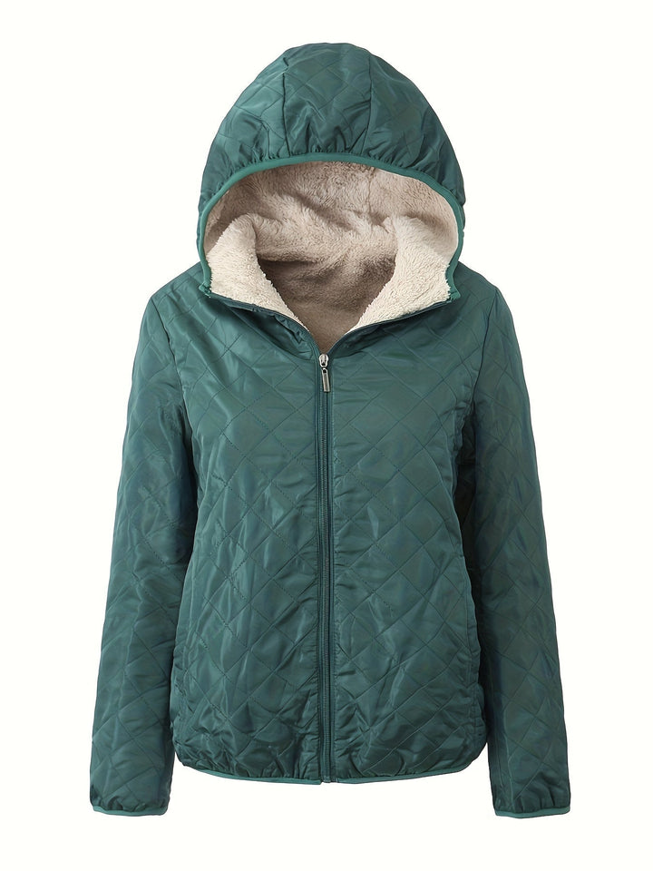 Solana Chaqueta Acolchada para Mujer – Abrigo Invernal con Capucha y Forro Suave