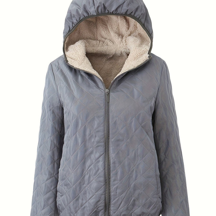 Solana Chaqueta Acolchada para Mujer – Abrigo Invernal con Capucha y Forro Suave