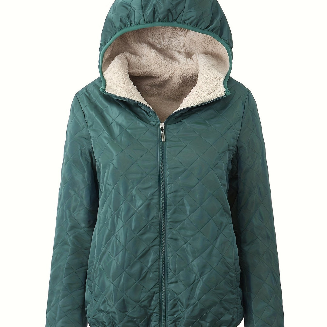 Solana Chaqueta Acolchada para Mujer – Abrigo Invernal con Capucha y Forro Suave