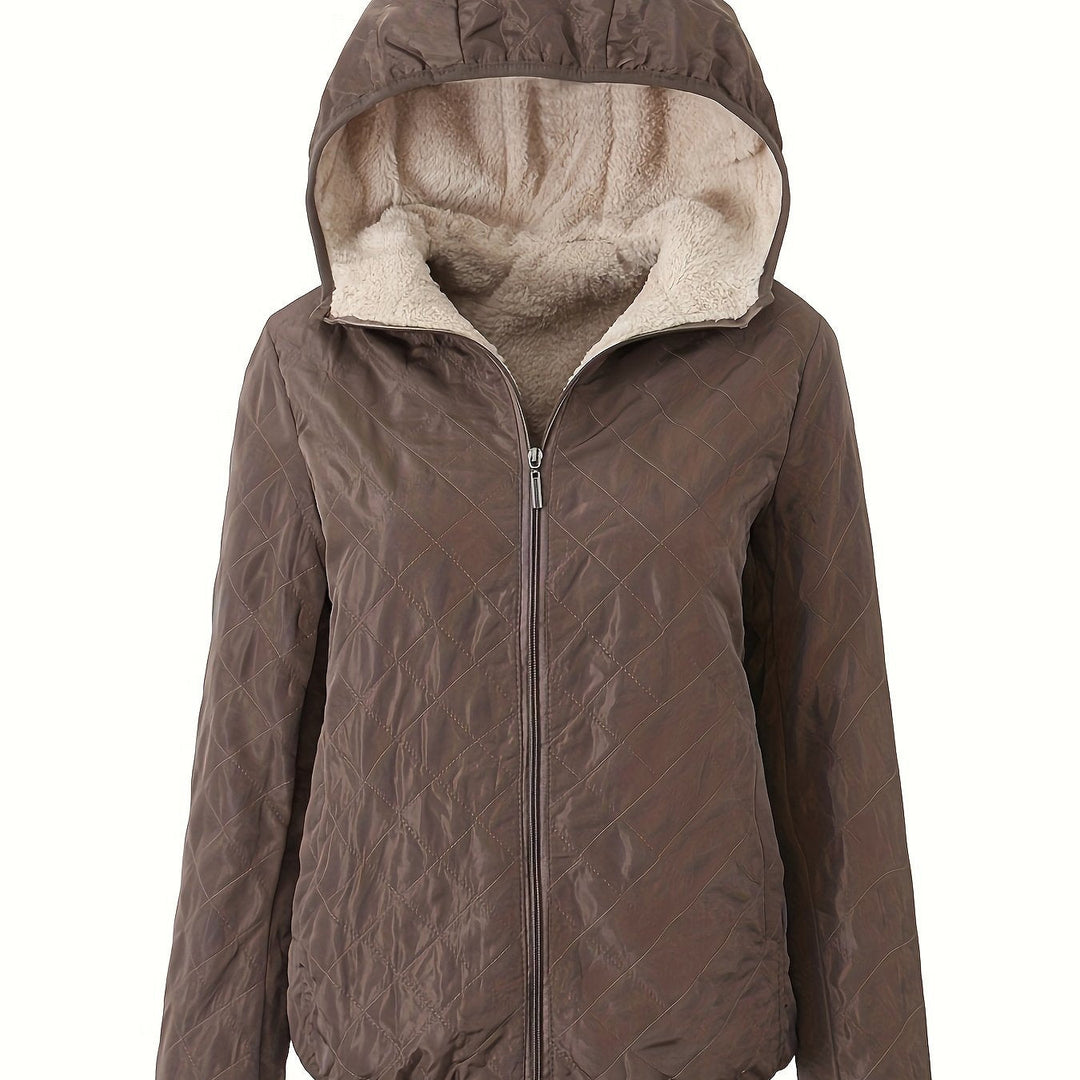 Solana Chaqueta Acolchada para Mujer – Abrigo Invernal con Capucha y Forro Suave