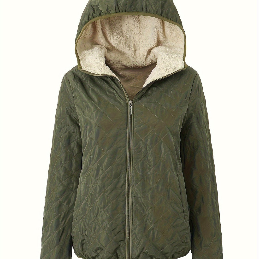 Solana Chaqueta Acolchada para Mujer – Abrigo Invernal con Capucha y Forro Suave