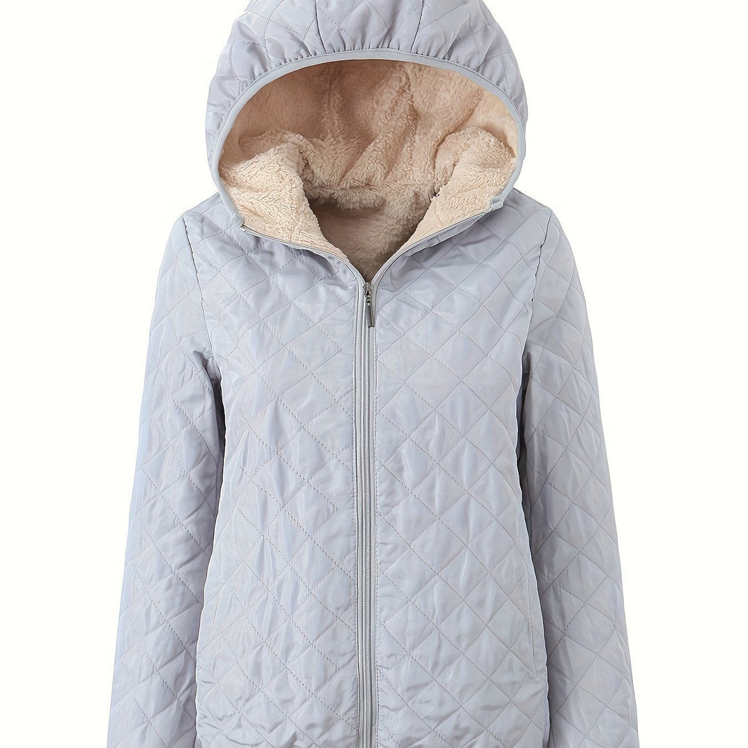 Solana Chaqueta Acolchada para Mujer – Abrigo Invernal con Capucha y Forro Suave