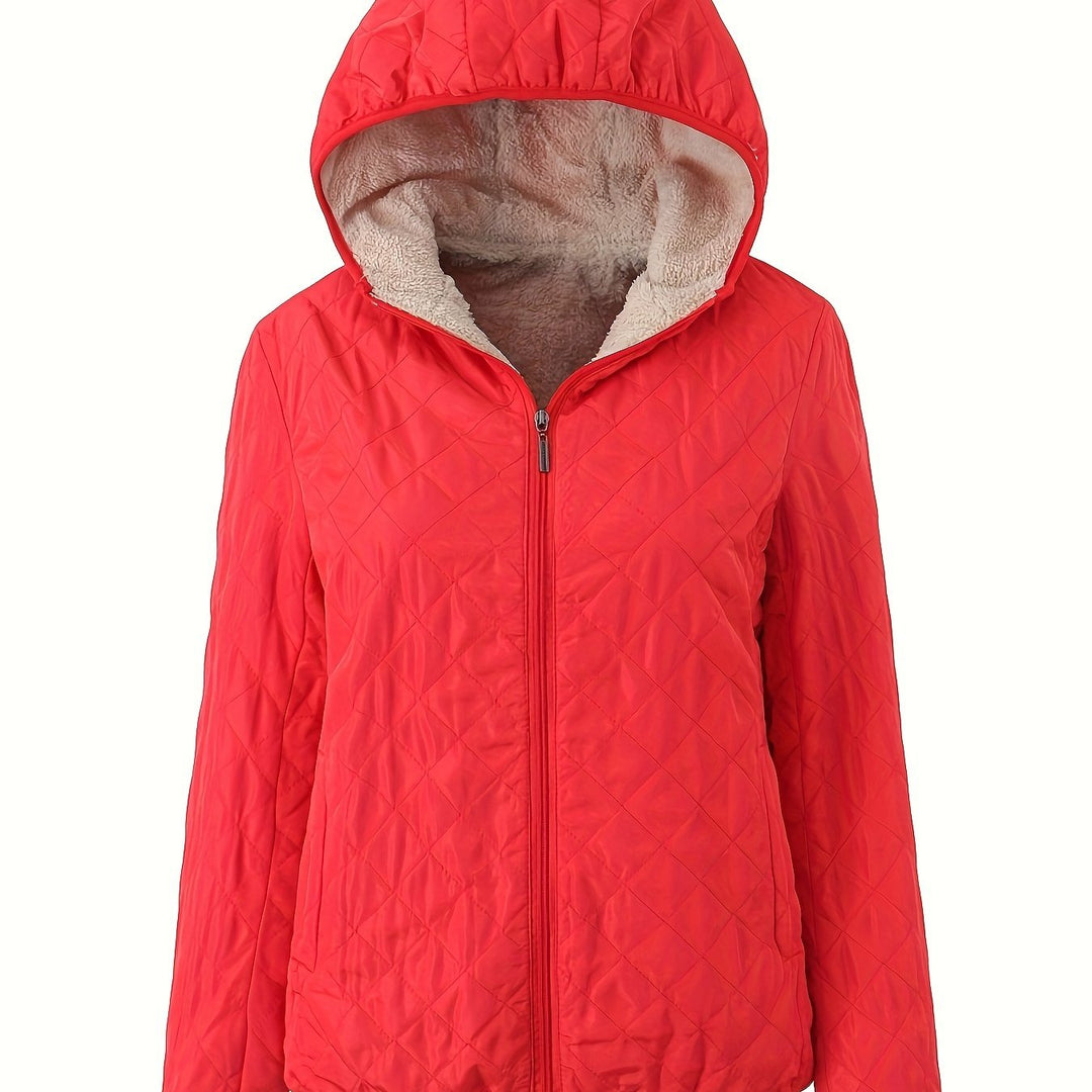Solana Chaqueta Acolchada para Mujer – Abrigo Invernal con Capucha y Forro Suave