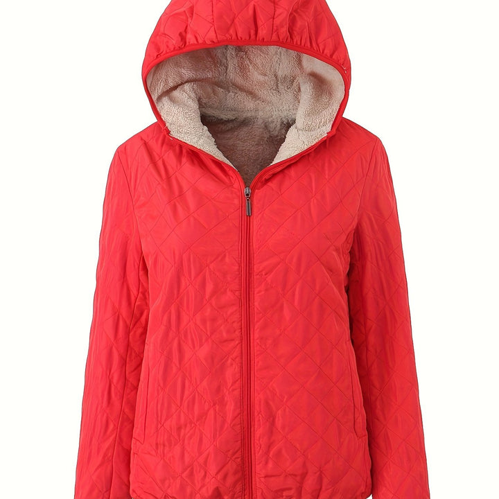Solana Chaqueta Acolchada para Mujer – Abrigo Invernal con Capucha y Forro Suave