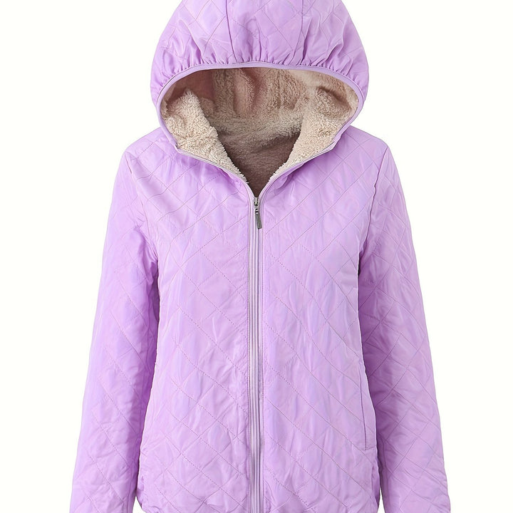 Solana Chaqueta Acolchada para Mujer – Abrigo Invernal con Capucha y Forro Suave