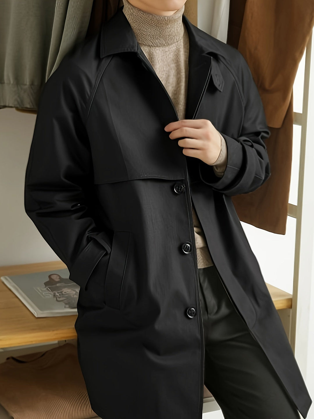Henry Trenčkot Pánský Klasický – Elegantní Dlouhý Kabát Regular Fit z Bavlněné Směsi