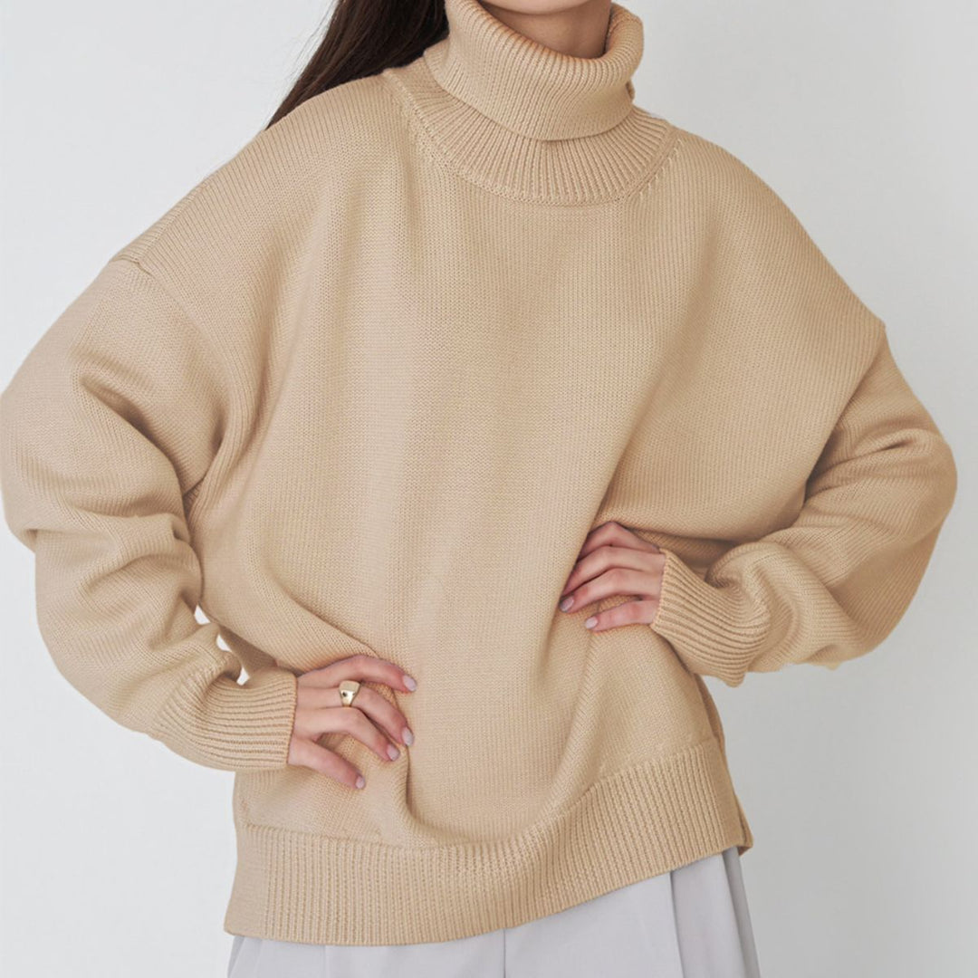 Marian Maglione Donna Oversize z Wysokim Kołnierzem – Miękki Sweter Zimowy o Luźnym Kroju