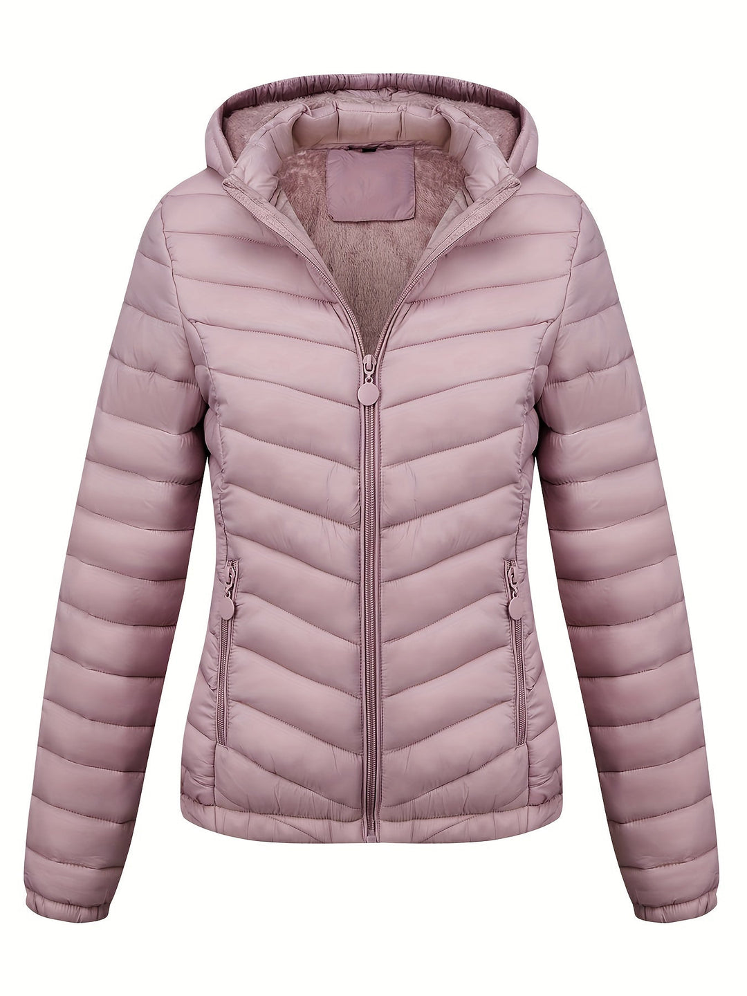 Fien Giacca Trapuntata Donna – Cappotto Invernale con Motivo Chevron e Vestibilità Slim