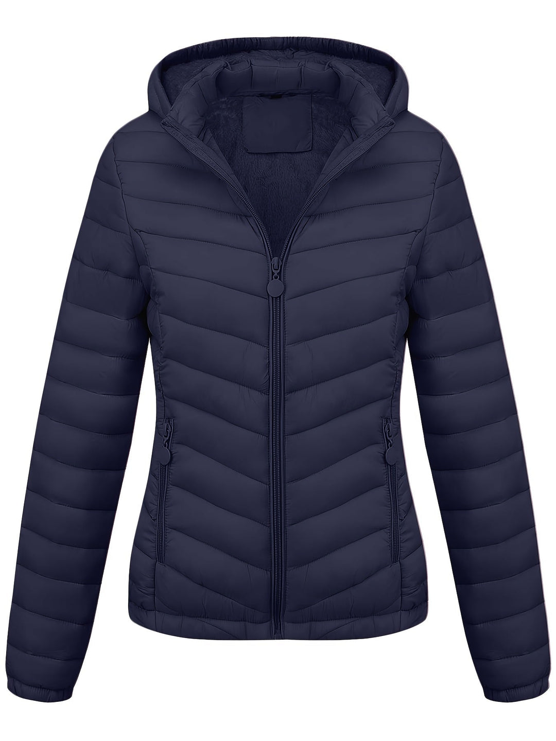 Fien Giacca Trapuntata Donna – Cappotto Invernale con Motivo Chevron e Vestibilità Slim