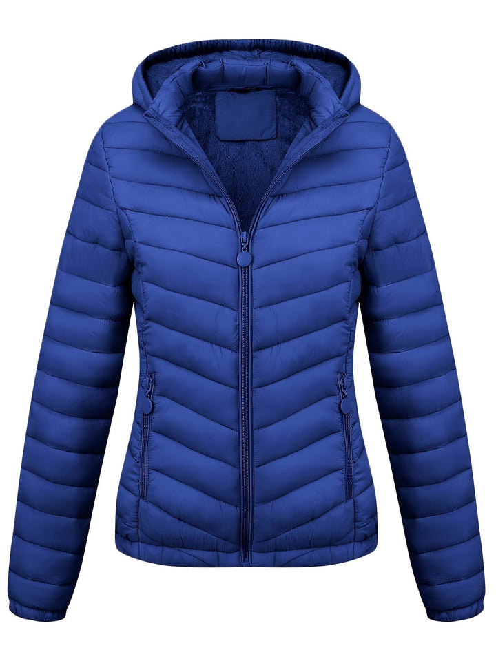 Fien Giacca Trapuntata Donna – Cappotto Invernale con Motivo Chevron e Vestibilità Slim