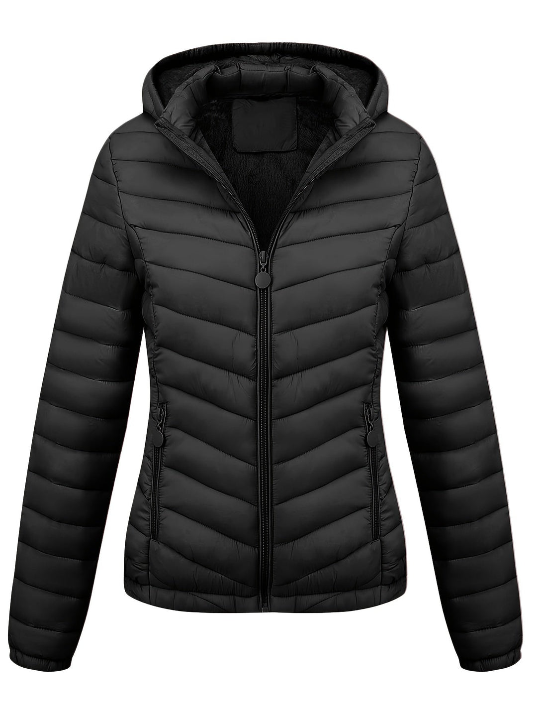Fien Giacca Trapuntata Donna – Cappotto Invernale con Motivo Chevron e Vestibilità Slim