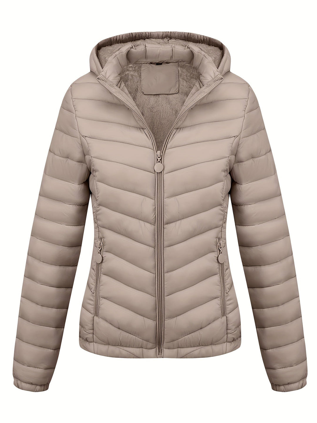 Fien Giacca Trapuntata Donna – Cappotto Invernale con Motivo Chevron e Vestibilità Slim