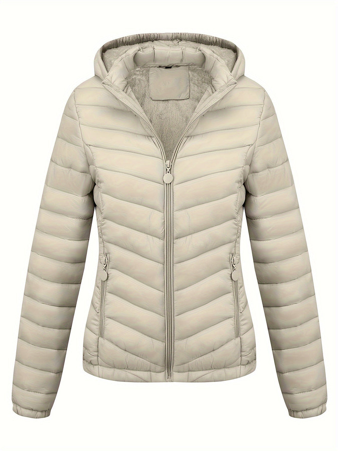 Fien Giacca Trapuntata Donna – Cappotto Invernale con Motivo Chevron e Vestibilità Slim