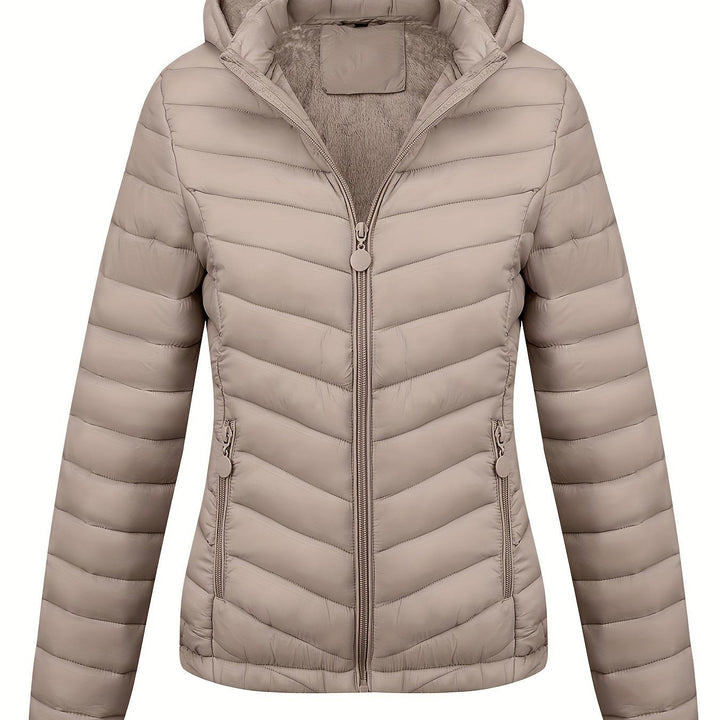 Fien Giacca Trapuntata Donna – Cappotto Invernale con Motivo Chevron e Vestibilità Slim