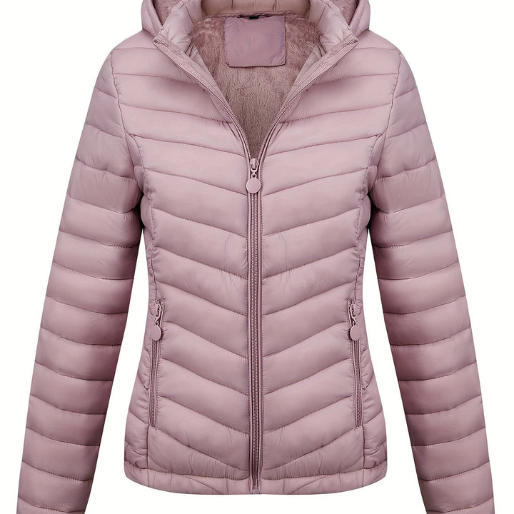 Fien Giacca Trapuntata Donna – Cappotto Invernale con Motivo Chevron e Vestibilità Slim
