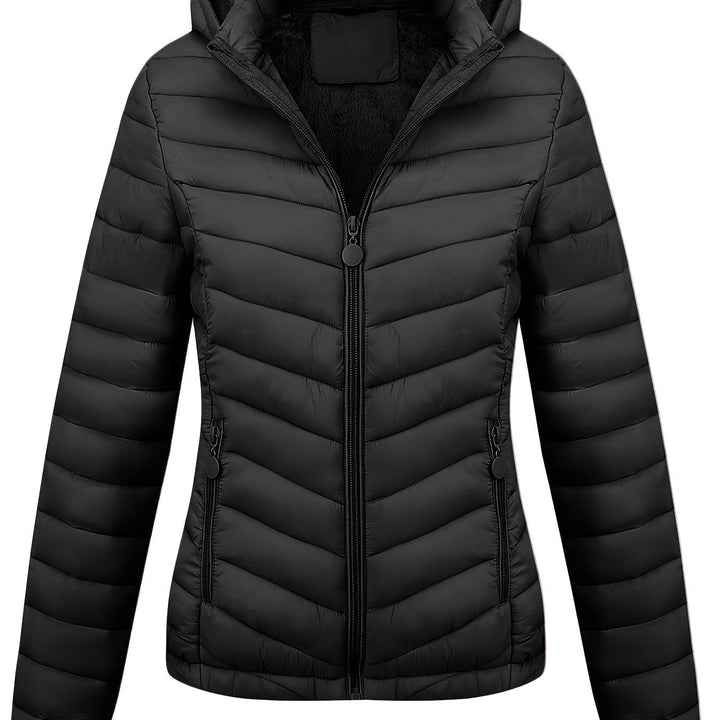 Fien Giacca Trapuntata Donna – Cappotto Invernale con Motivo Chevron e Vestibilità Slim