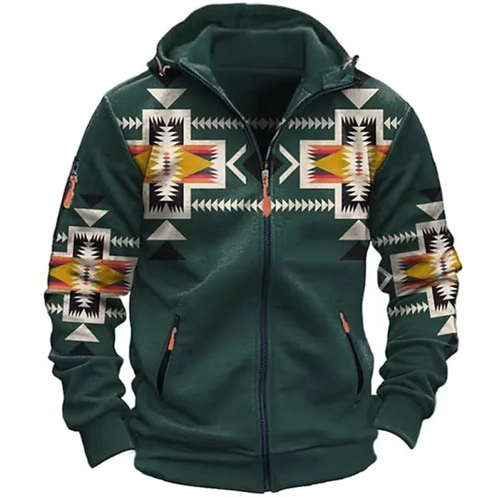 Leondro Men's Winter Jacket with Hood and Zip – Unique Design & Casual Comfort
