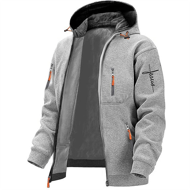 Evan Veste d'Hiver Homme avec Capuche et Fermeture Éclair – Doublure Chaude & Style Décontracté Moderne
