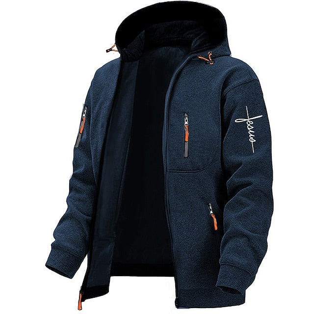 Evan Veste d'Hiver Homme avec Capuche et Fermeture Éclair – Doublure Chaude & Style Décontracté Moderne