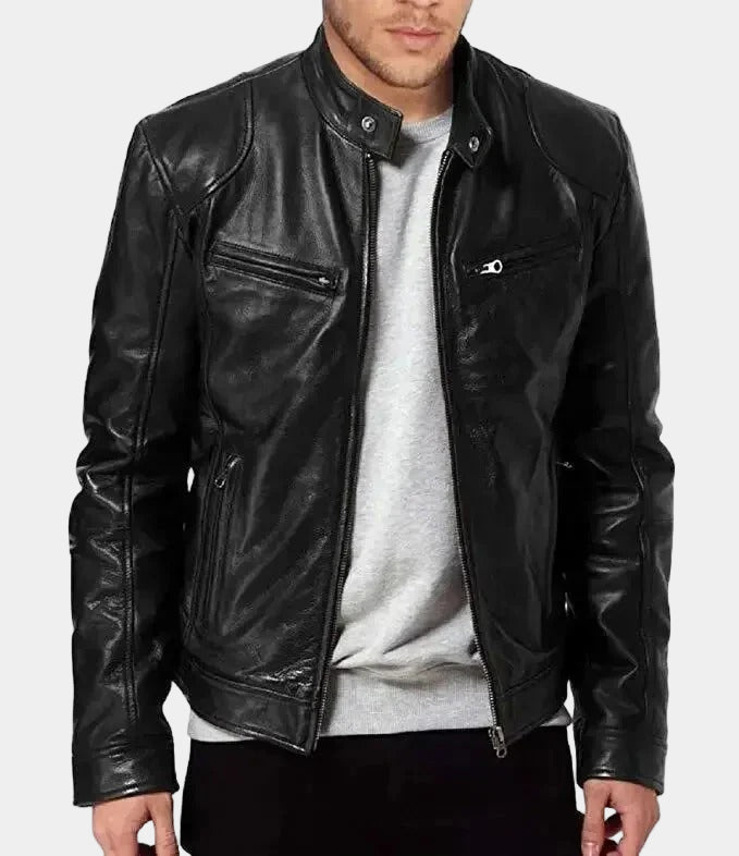 Jamme Chaqueta de Piel para Hombre – Diseño Resistente, Ajuste Cómodo y Estilo Versátil