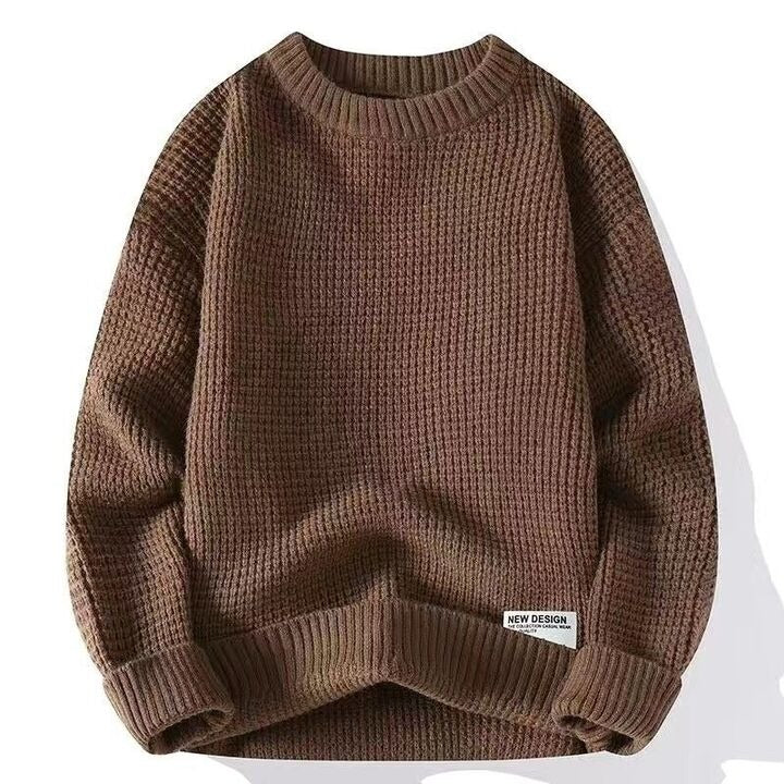 Zayce Maglione Hombre Oversize – Suéter de Punto Suave y Cálido con Ajuste Holgado