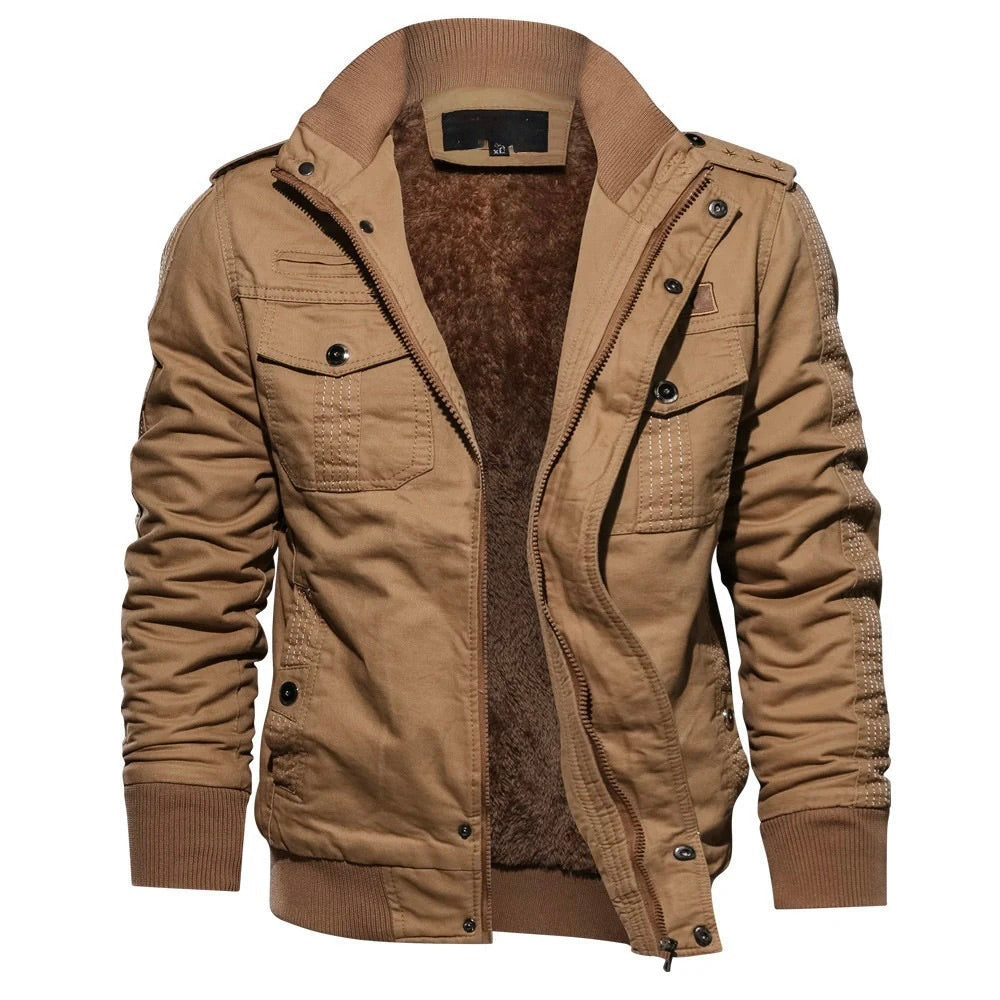 Zahir Giacca Invernale Uomo Calda – Chaqueta Forrada de Forro Polar con Cuello Alto Protector