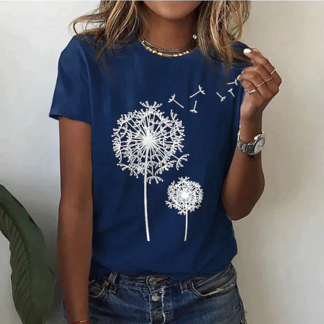 Amandine | Komfortabel dame T-shirt med rund hals | Kortærmet