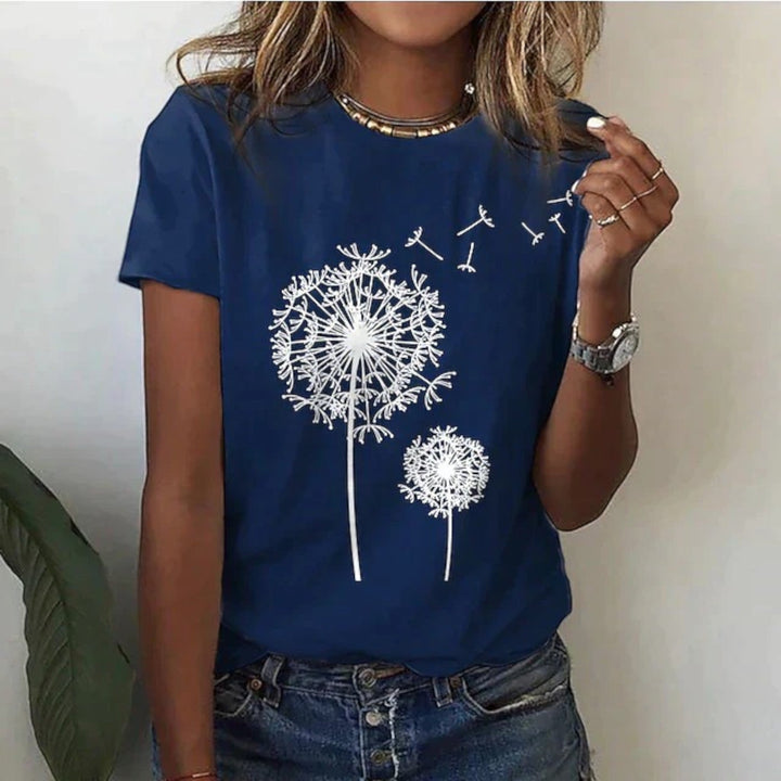 Amandine | Komfortabel dame T-shirt med rund hals | Kortærmet
