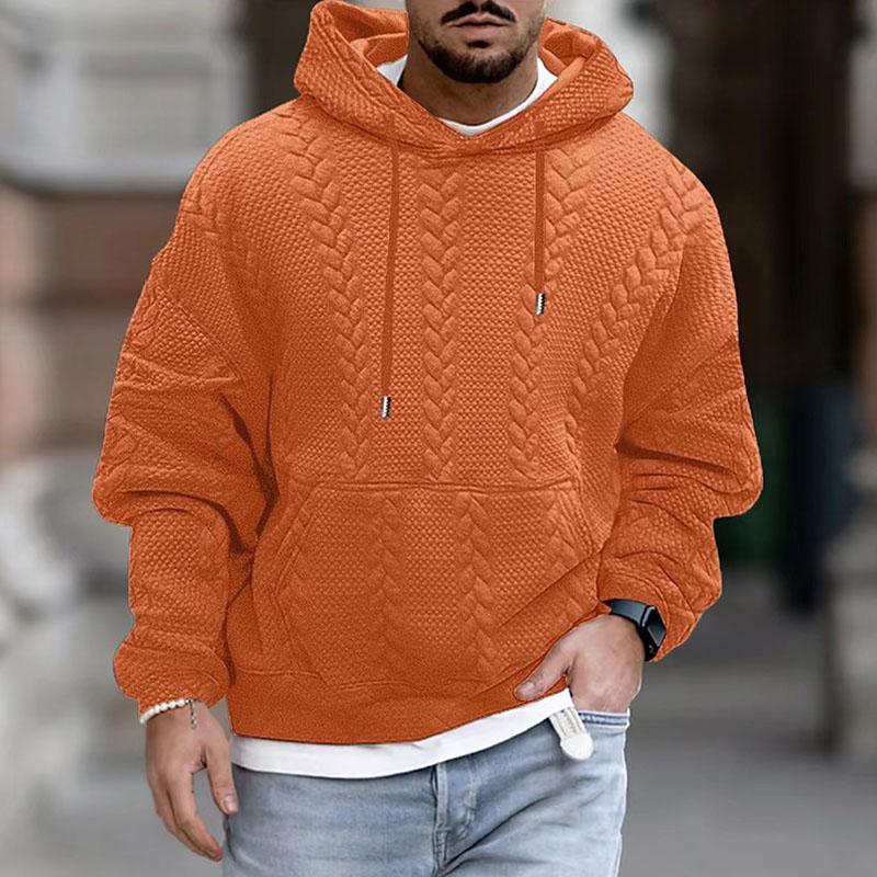 Harlow Men's Hooded Sweatshirt Streetwear – Casual Sweatshirt with Modern Print & Kangaroo Pockets