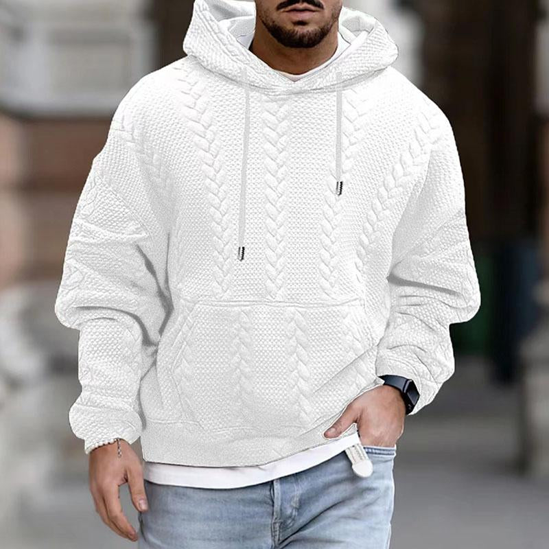 Harlow Men's Hooded Sweatshirt Streetwear – Casual Sweatshirt with Modern Print & Kangaroo Pockets