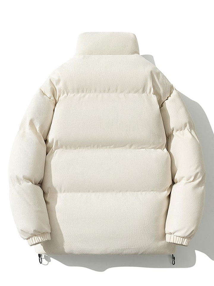 Men's Corduroy Zippered Down Jacket | Winter