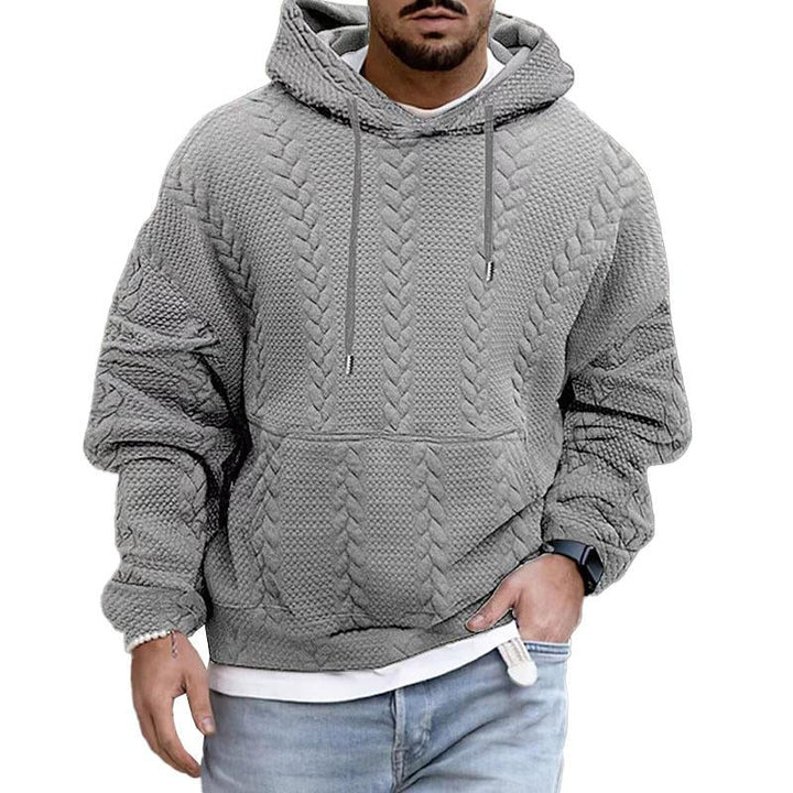 Harlow Men's Hooded Sweatshirt Streetwear – Casual Sweatshirt with Modern Print & Kangaroo Pockets