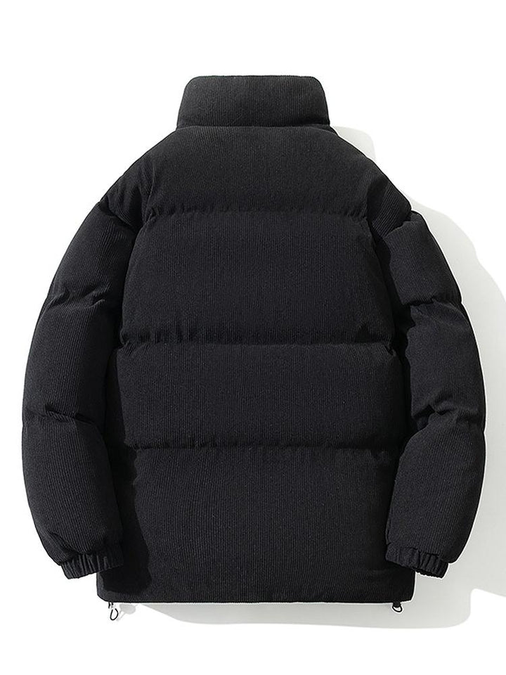 Men's Corduroy Zippered Down Jacket | Winter