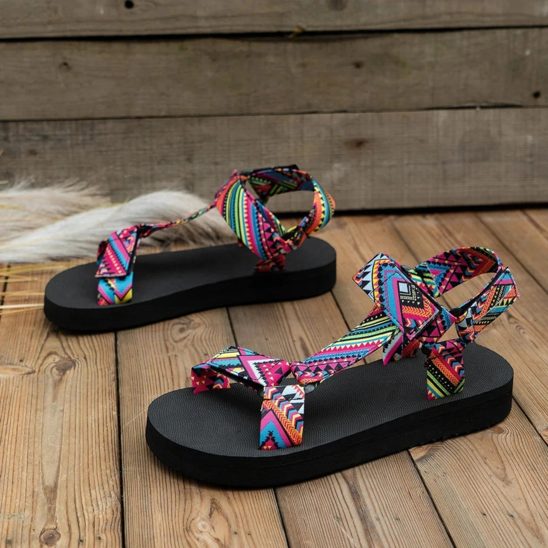 Niskie sandały boho damskie | Lato