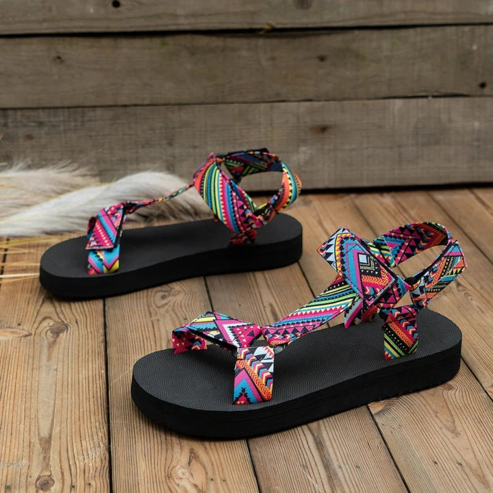 Niskie sandały boho damskie | Lato