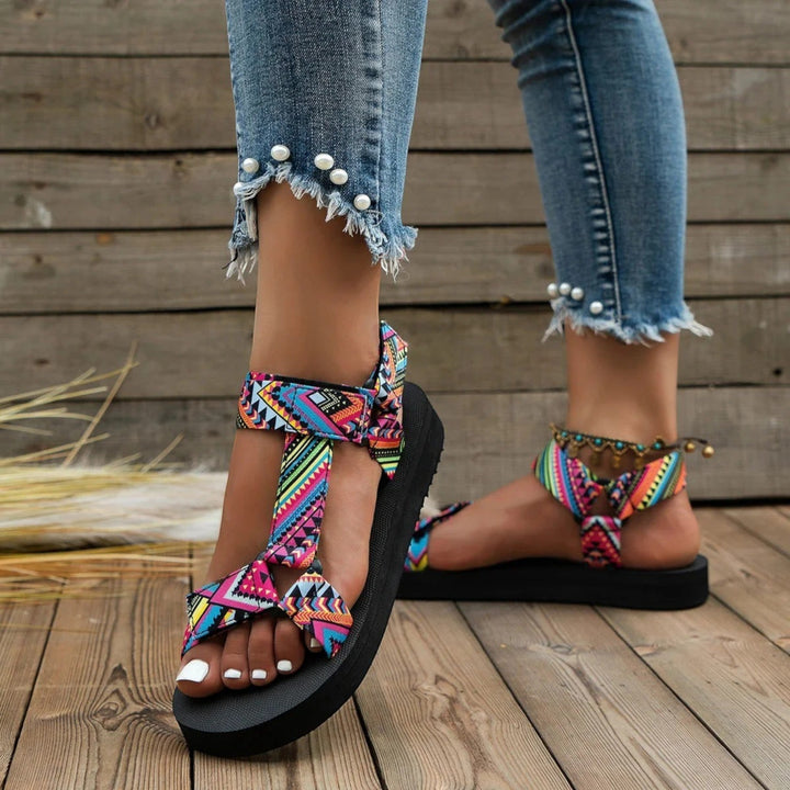 Niskie sandały boho damskie | Lato